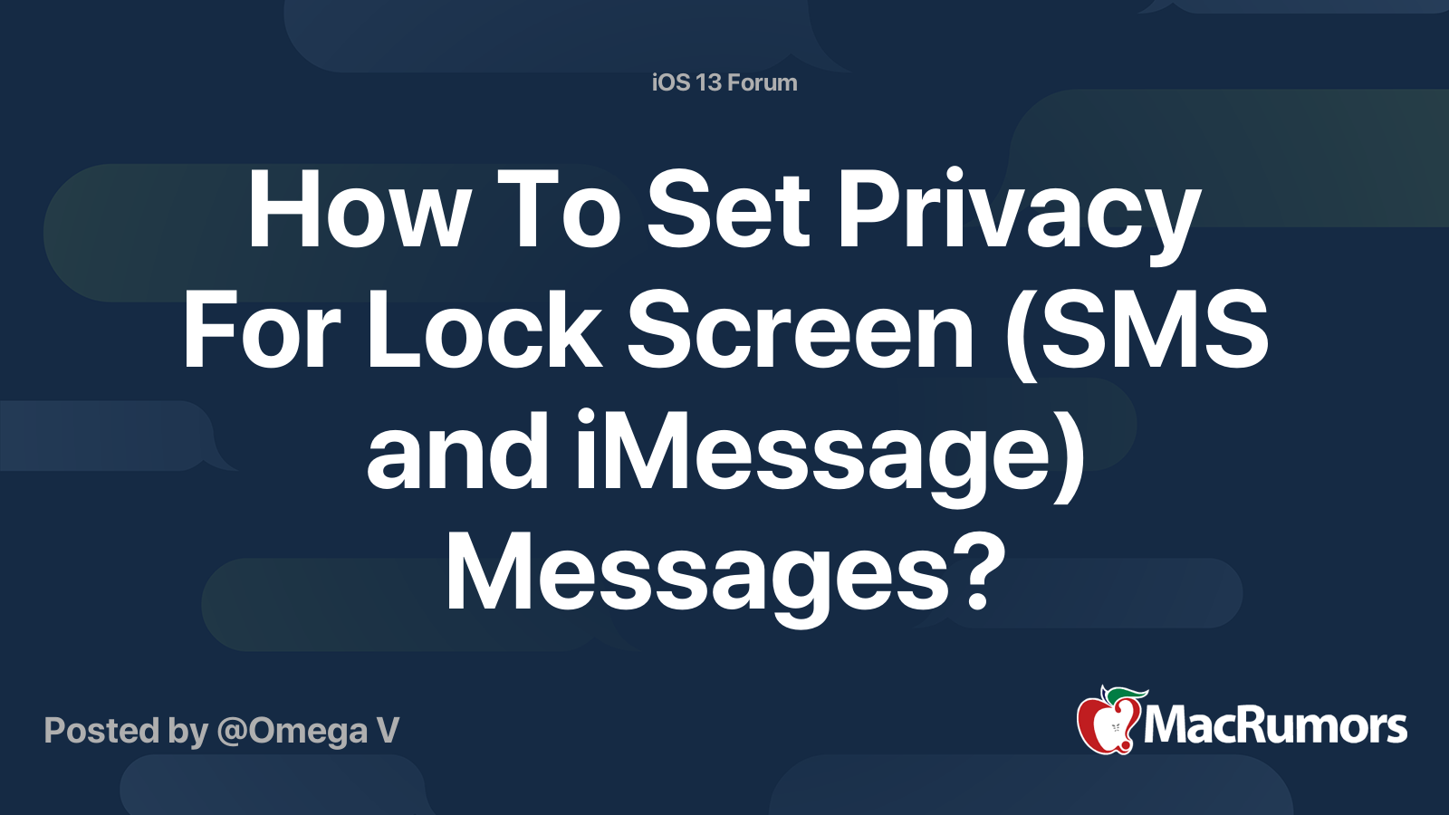 How To Set Privacy For Lock Screen (SMS and iMessage) Messages ...