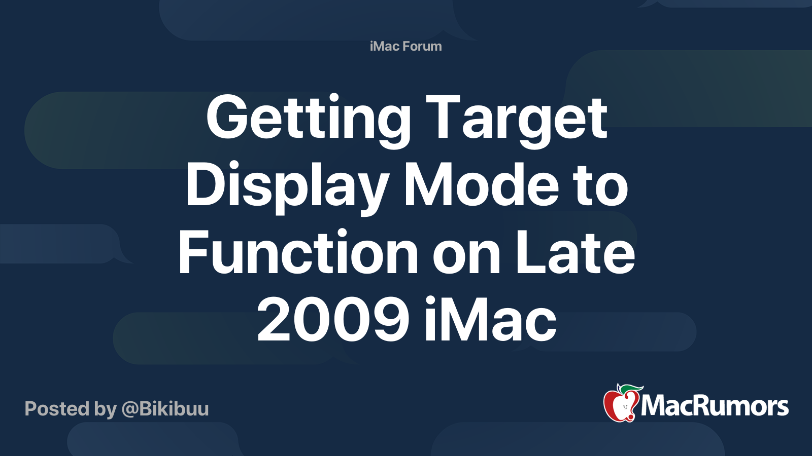 Use your iMac as a display with target display mode - Apple Support