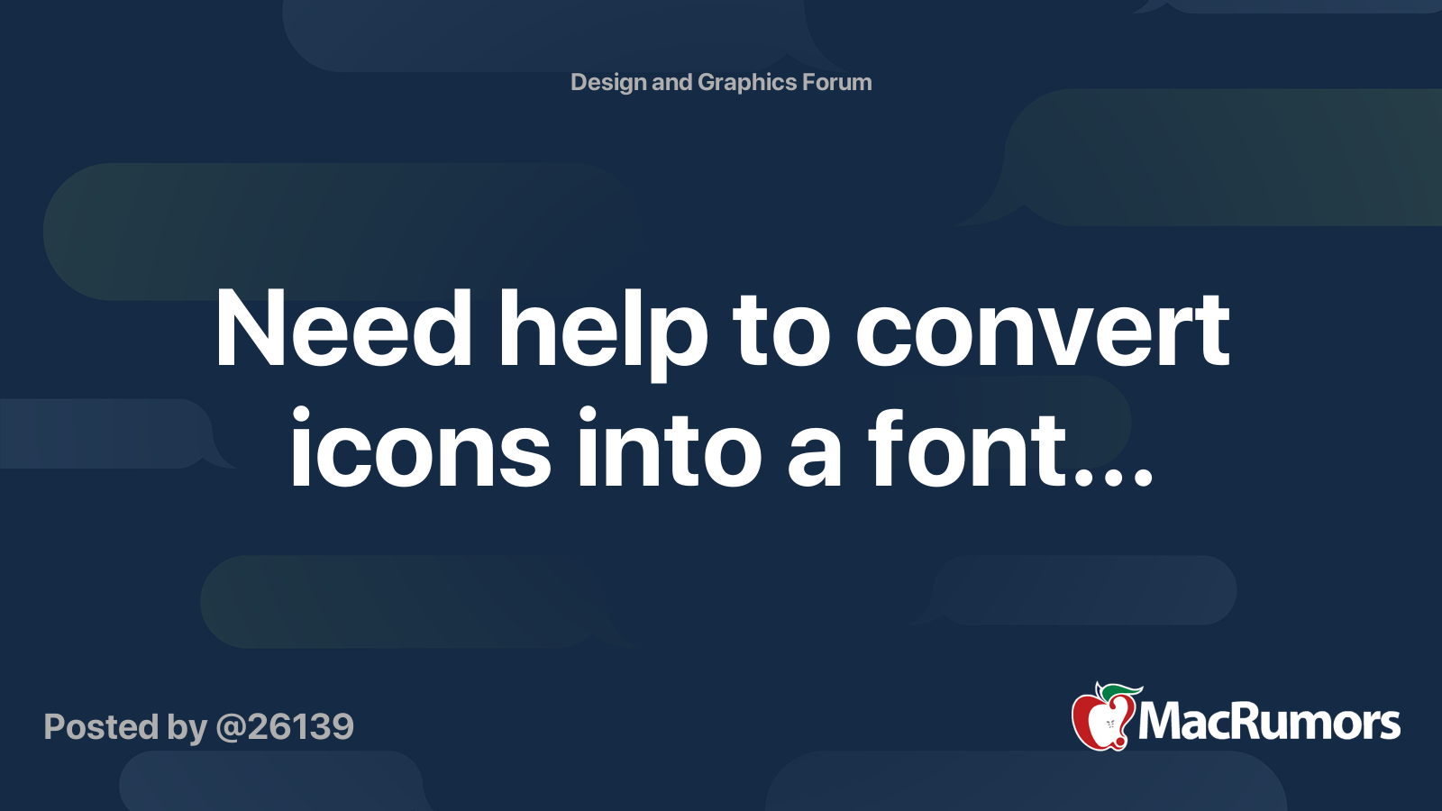 Need help to convert icons into a font... | MacRumors Forums