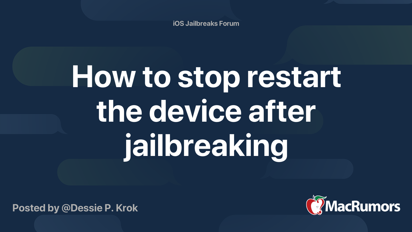how-to-stop-restart-the-device-after-jailbreaking-macrumors-forums