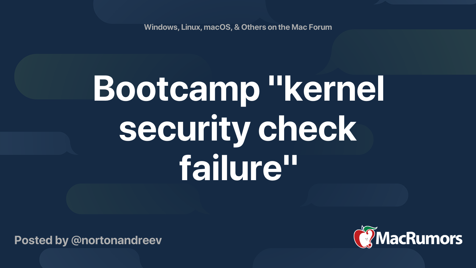 bootcamp windows 10 kernel security check failure