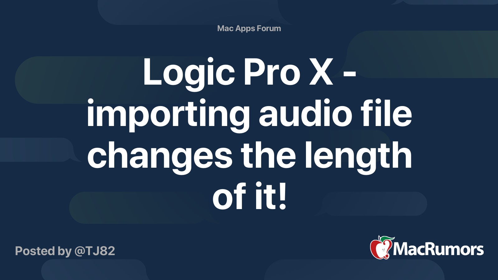 Logic Pro X importing audio file changes the length of it