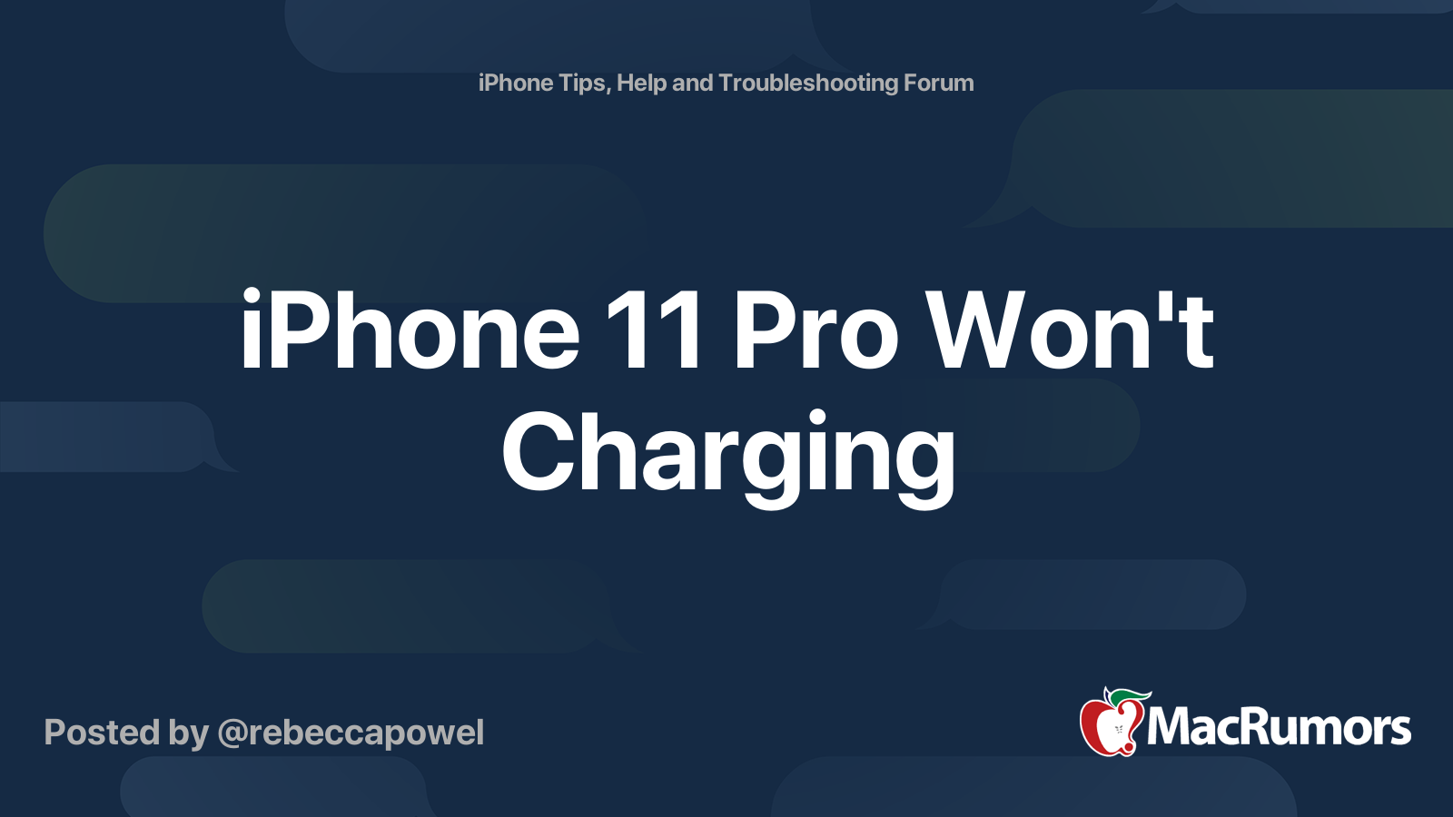 iphone 11 pro no charging