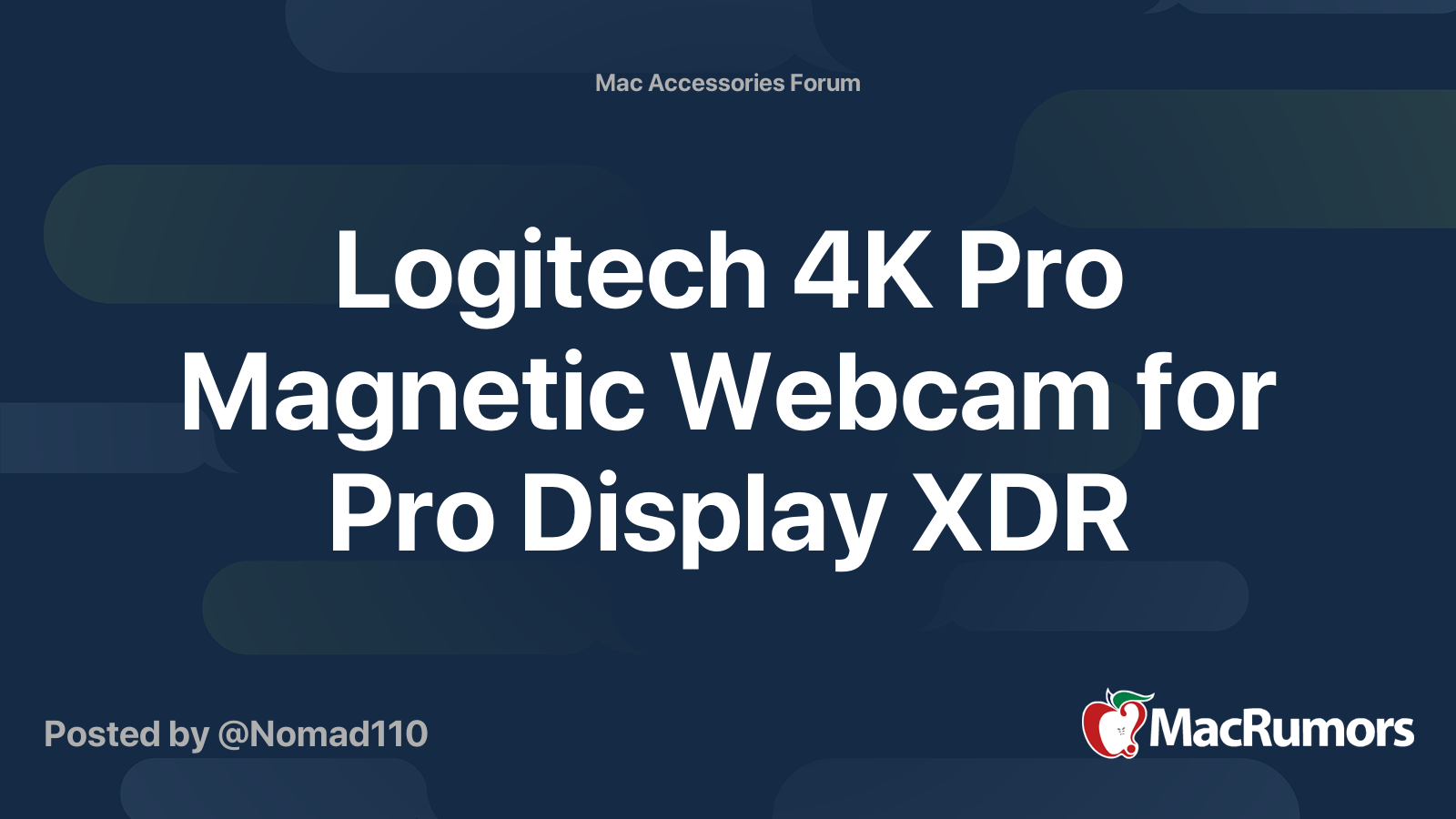 Logitech 4K Pro Magnetic Webcam for Pro Display XDR