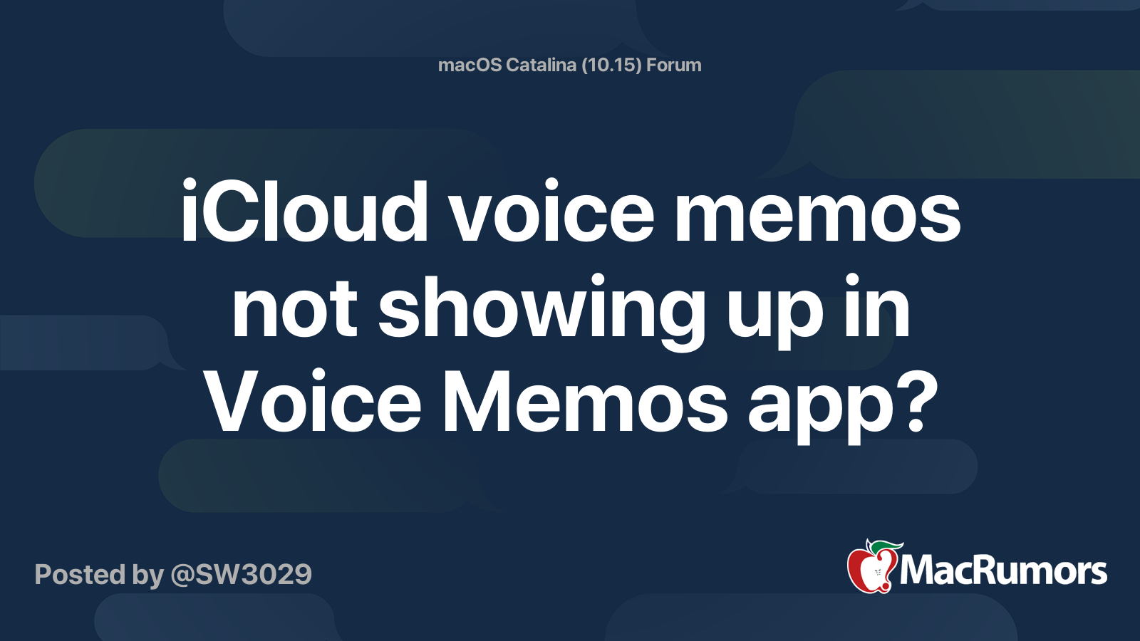 iCloud voice memos not showing up in Voice Memos app ...