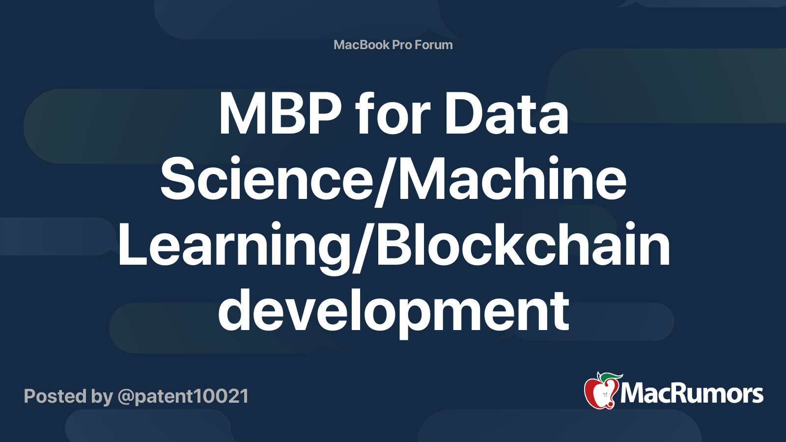 MBP for Data Science/Machine Learning/Blockchain development ...