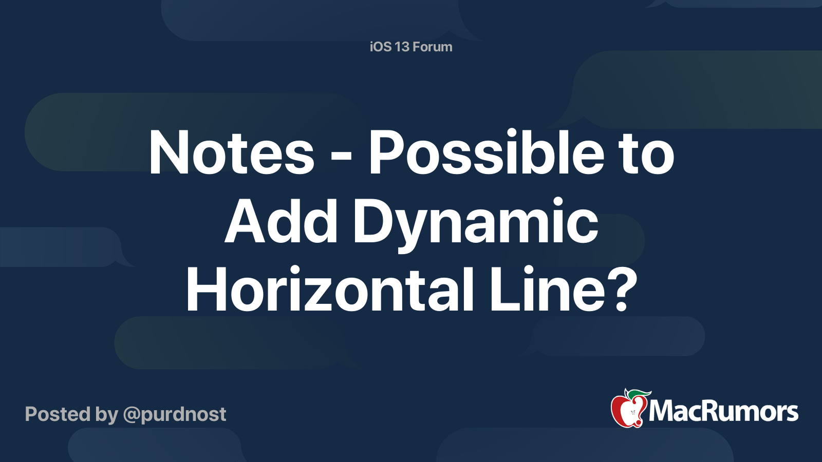 Notes - Possible to Add Dynamic Horizontal Line? | MacRumors Forums