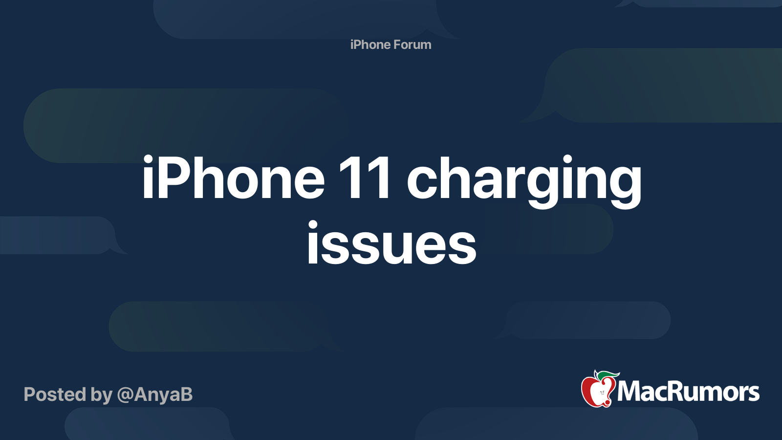 iPhone 11 charging issues | MacRumors Forums