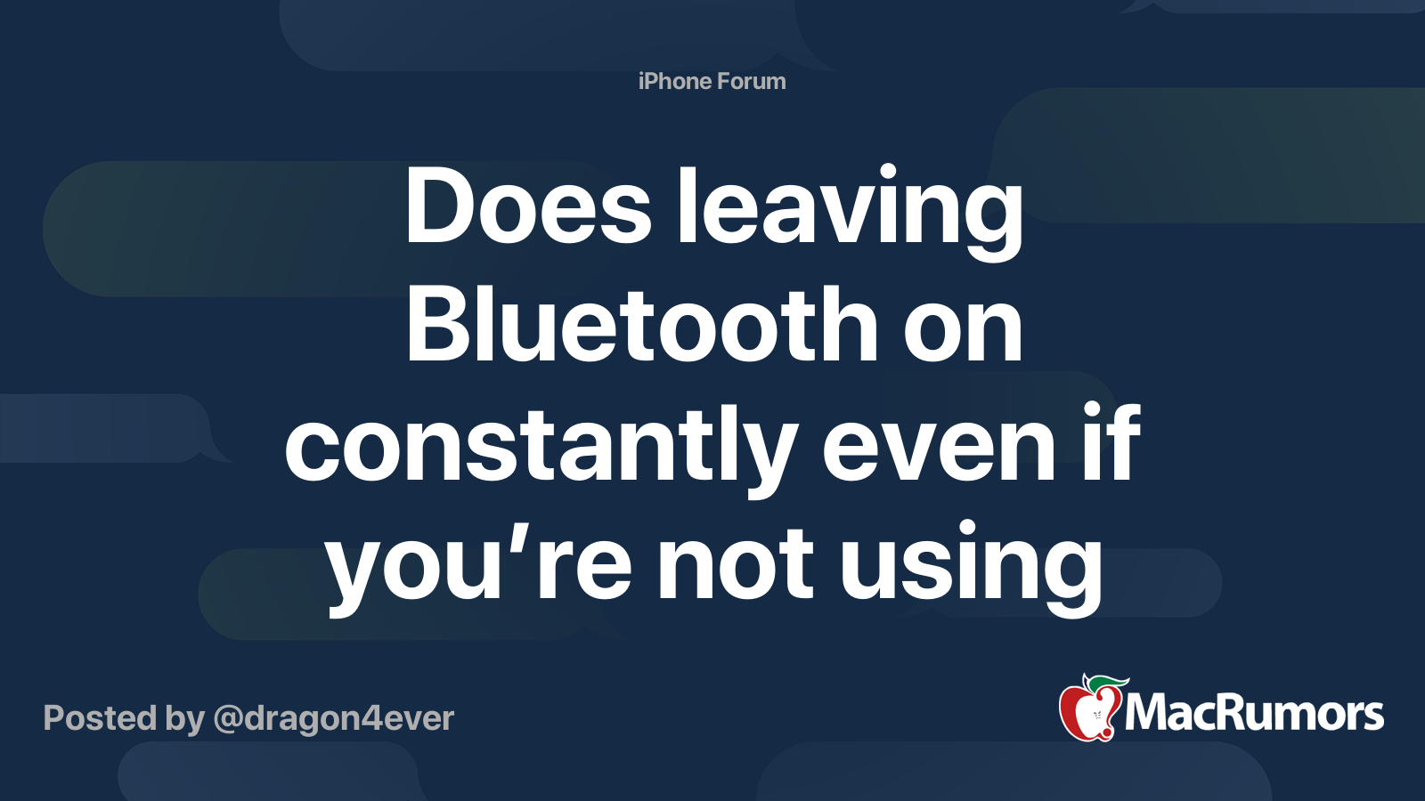Does leaving Bluetooth on constantly even if you’re not using it