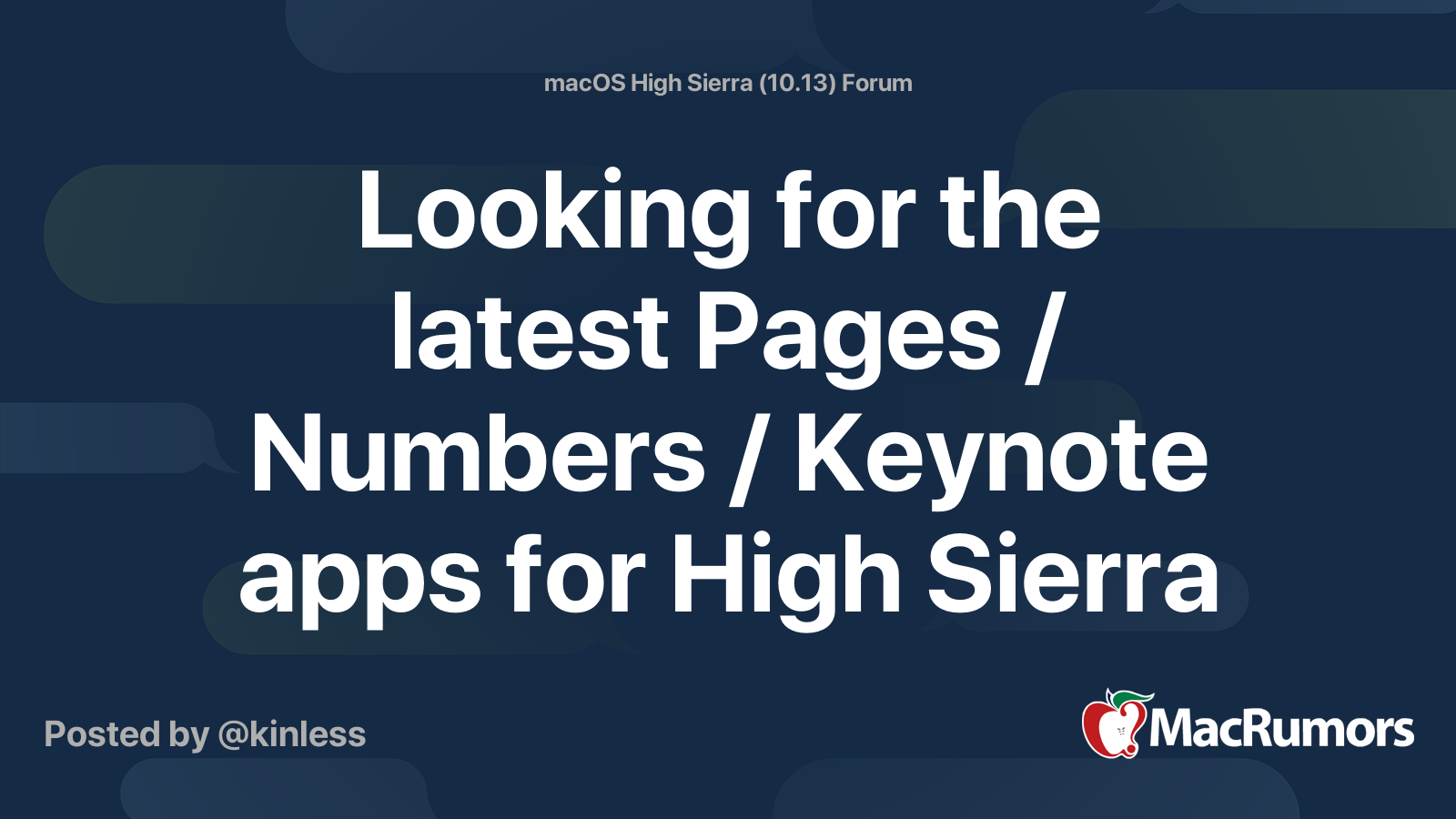 Iwork 09 High Sierra