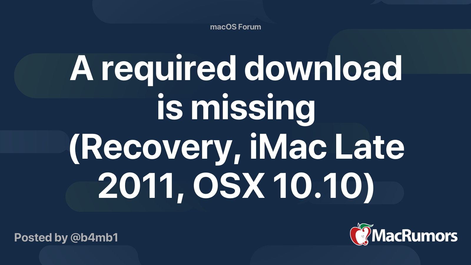 A required download is missing mac os что это