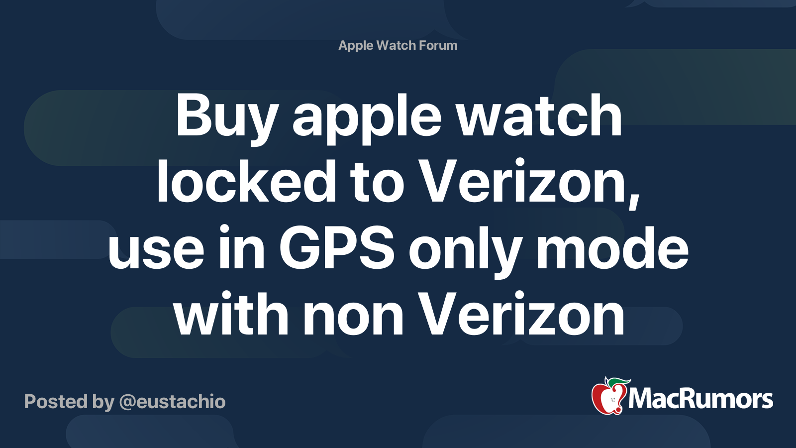 Are verizon apple online watches unlocked