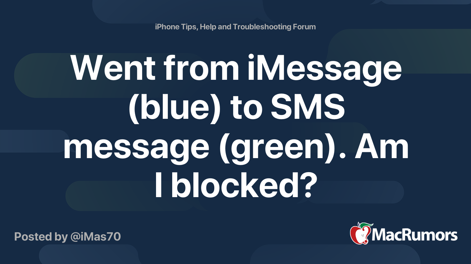 Blocked On Imessage Green