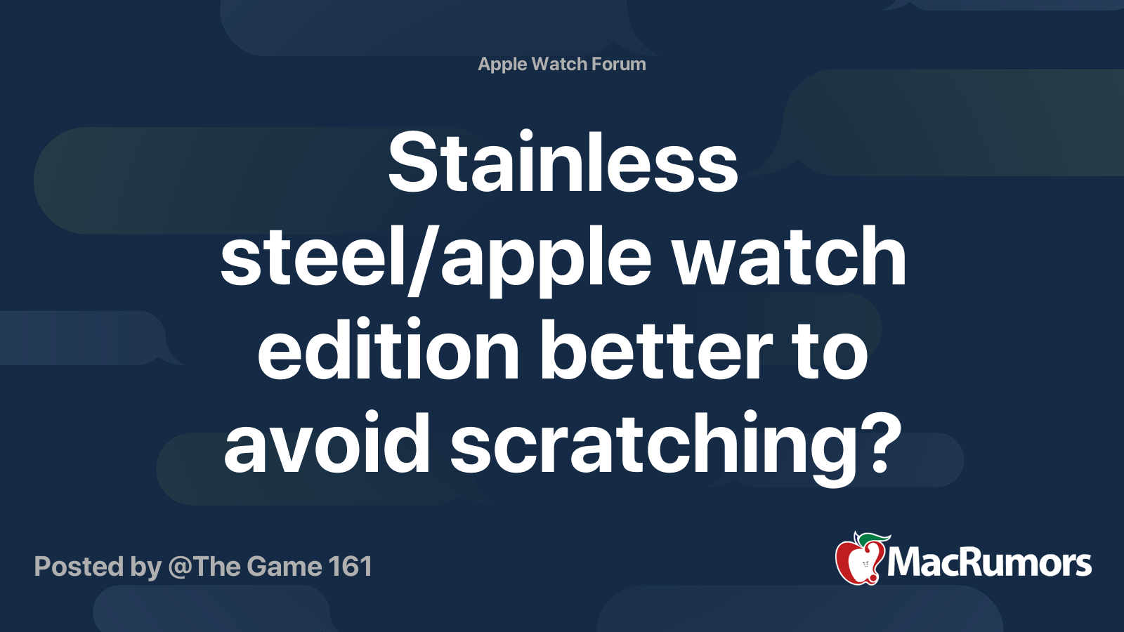 Stainless steel/apple watch edition better to avoid scratching
