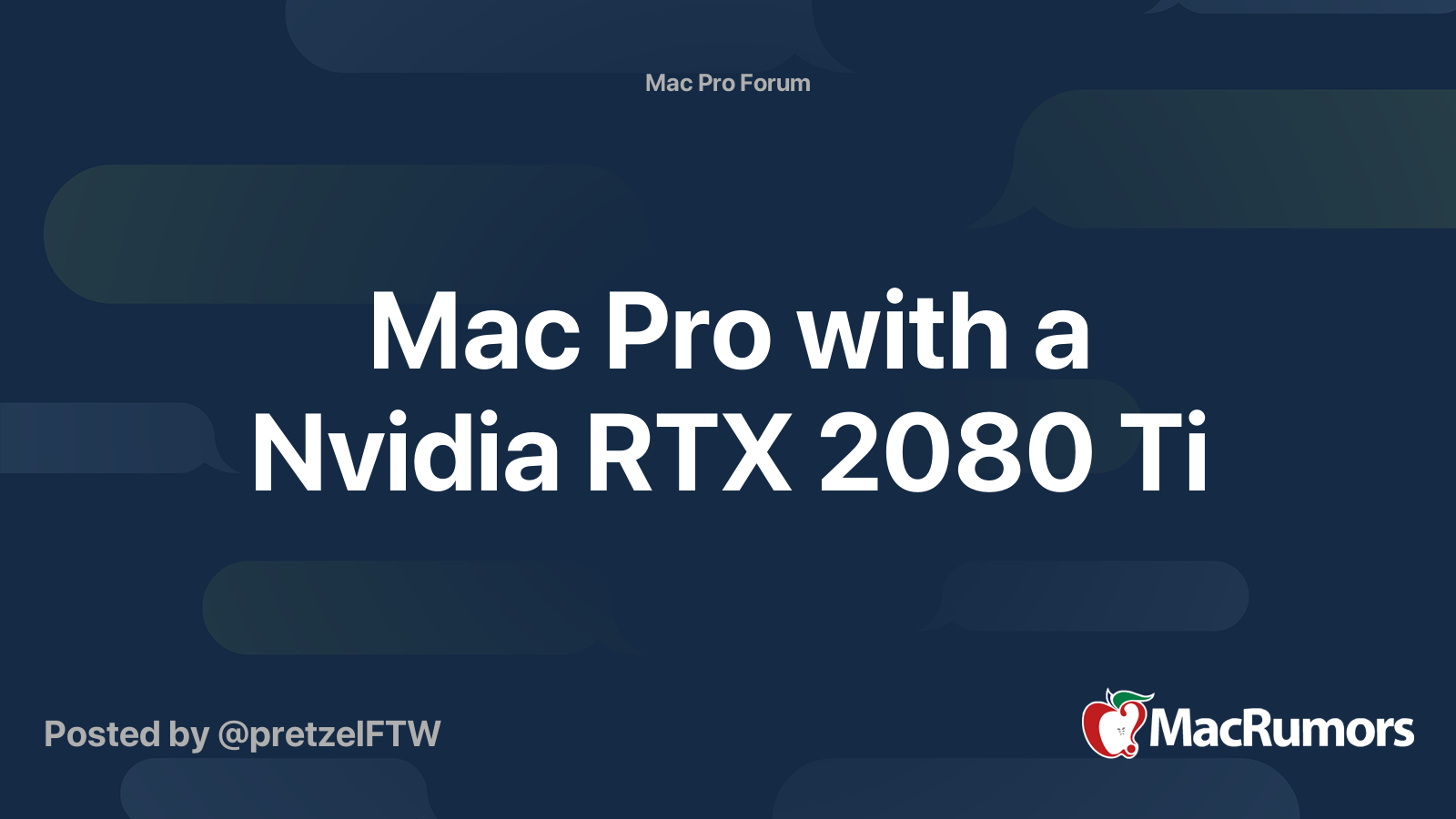 Mac pro rtx 2080 ti new arrivals