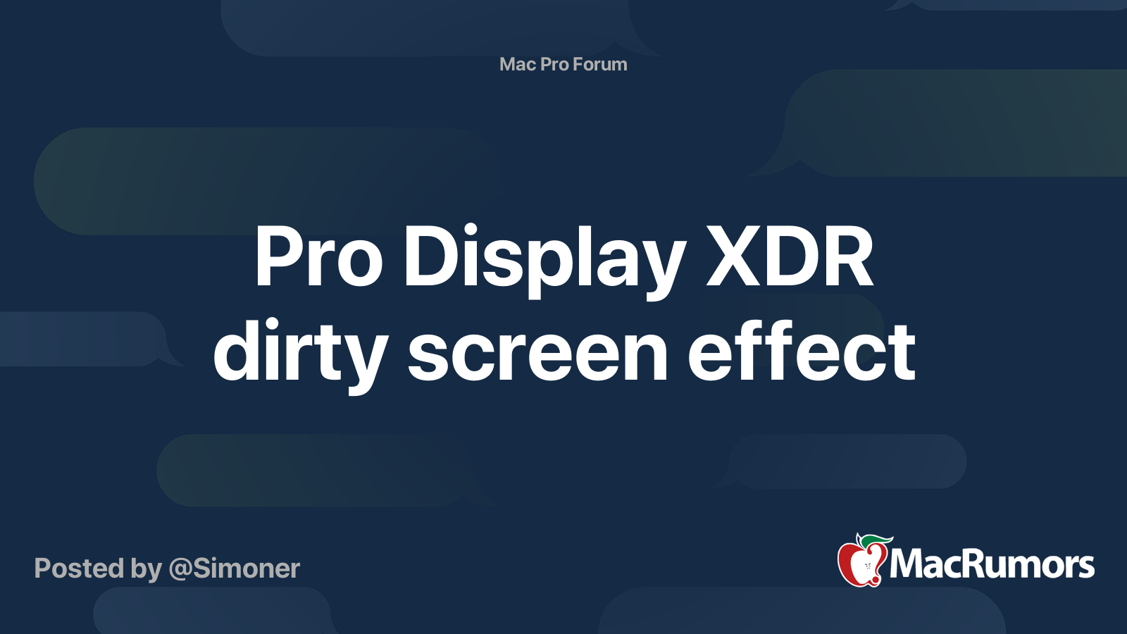 Pro Display XDR dirty screen effect | Page 7 | MacRumors Forums