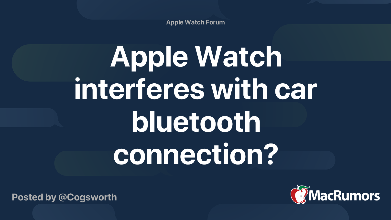 Apple watch interfering on sale with car bluetooth