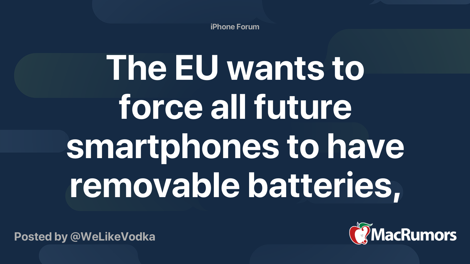 The EU wants to force all future smartphones to have removable