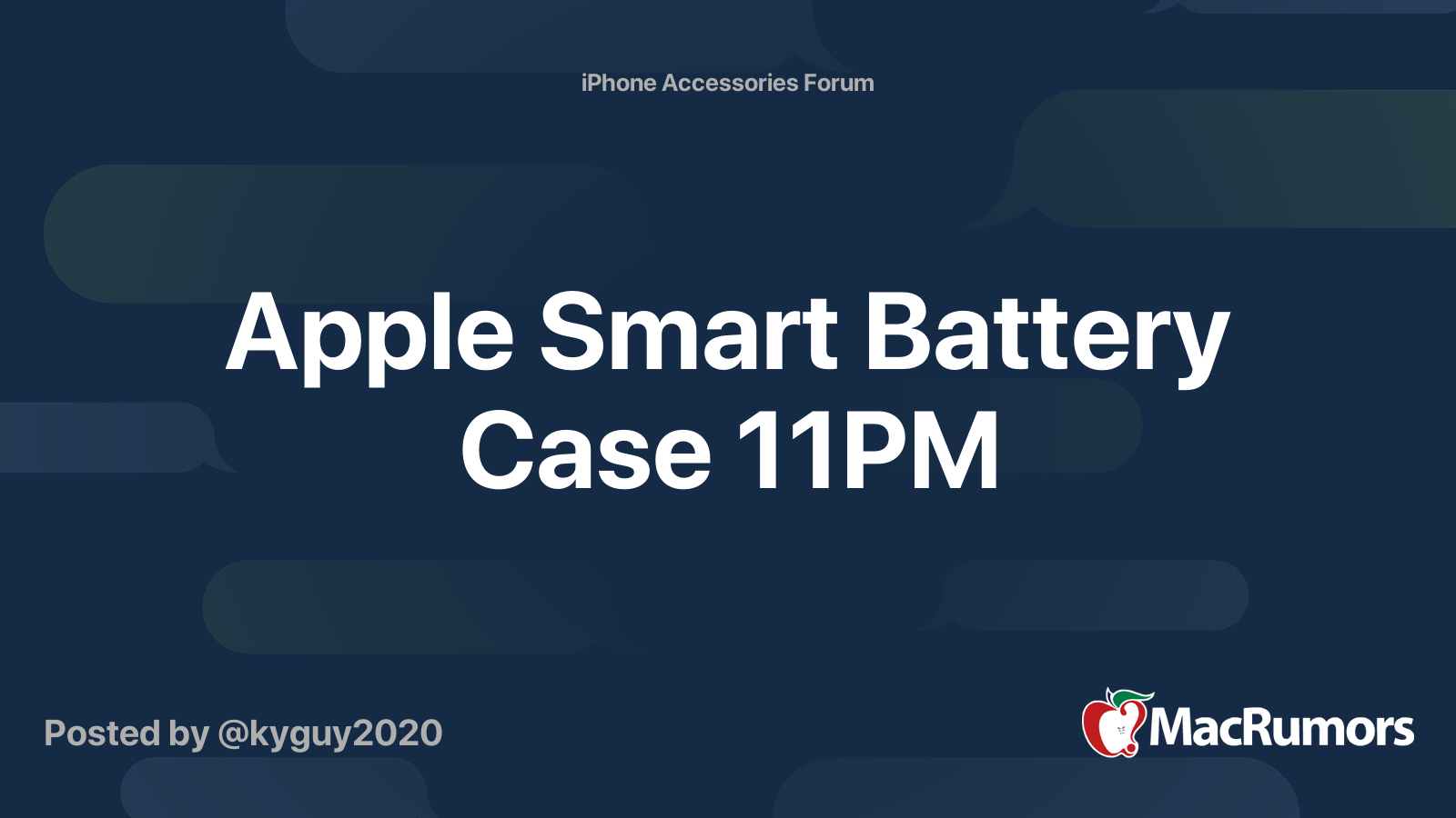 Apple Smart Battery Case 11PM MacRumors Forums