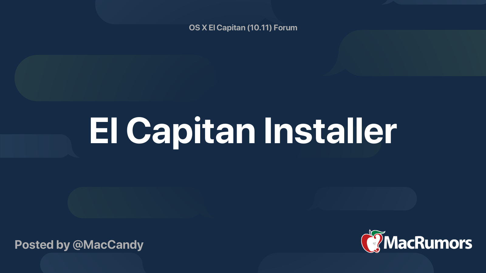 Create El Capitan Installer