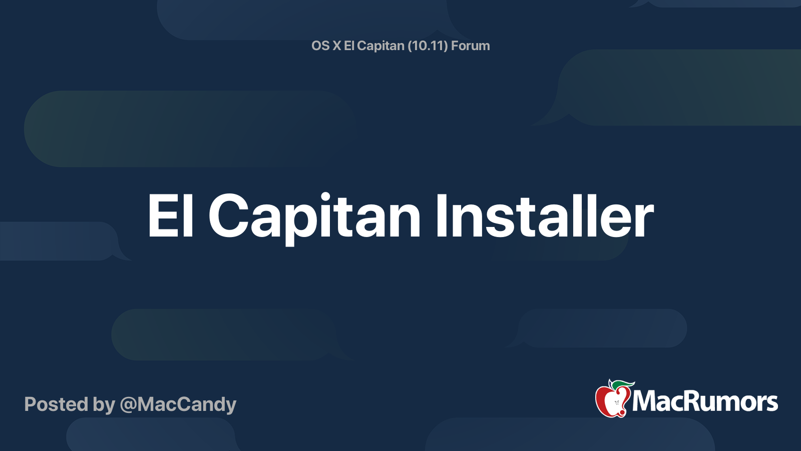 El Capitan Installer App