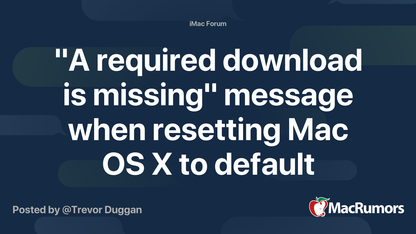 a required download is missing mac