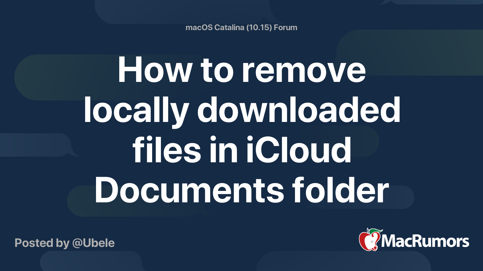 How to remove locally downloaded files in iCloud Documents folder