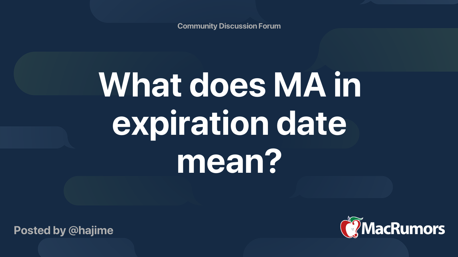 What Does Ma In Expiration Date Mean Macrumors Forums