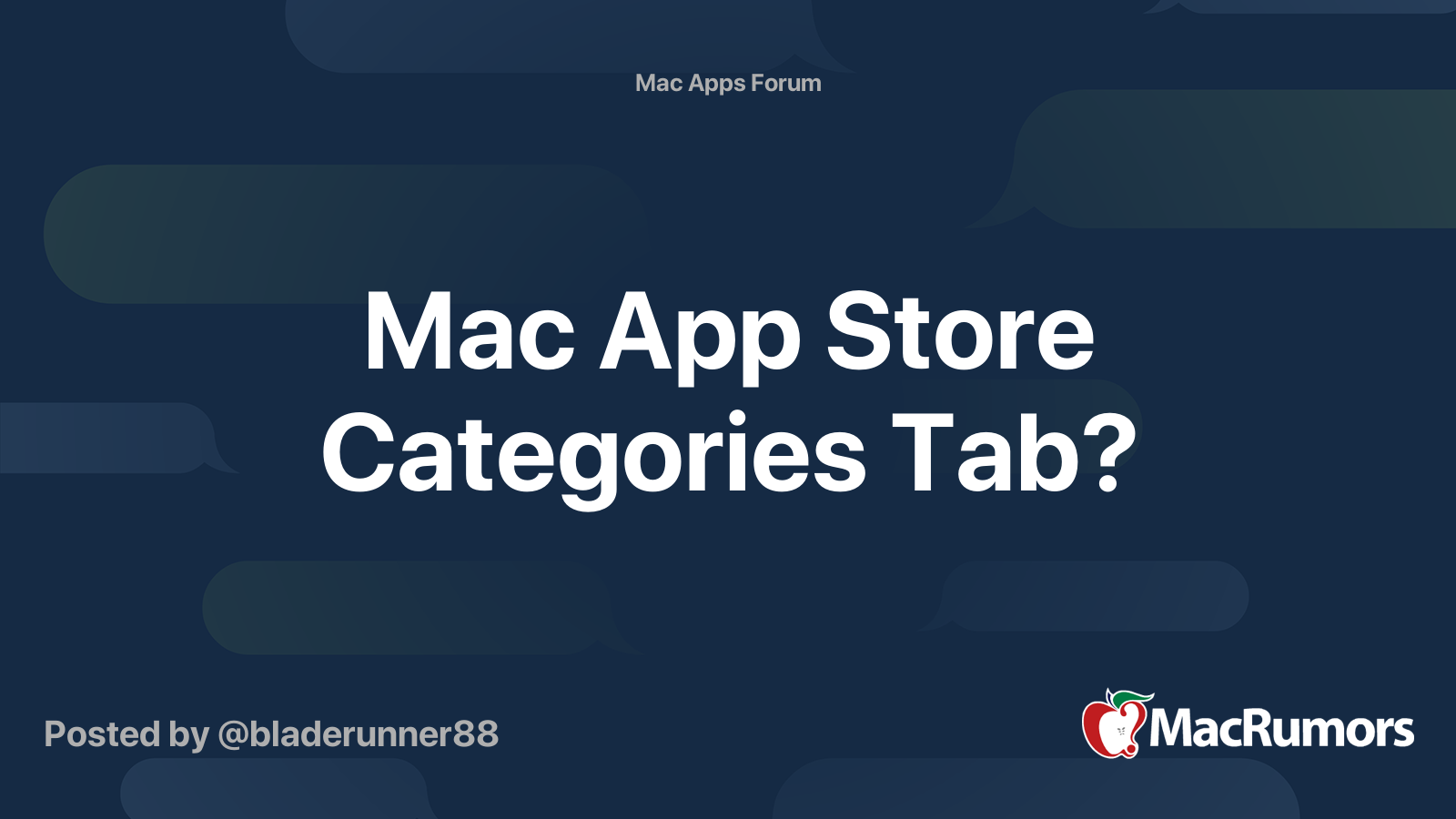 Mac App Store Categories Tab? | MacRumors Forums