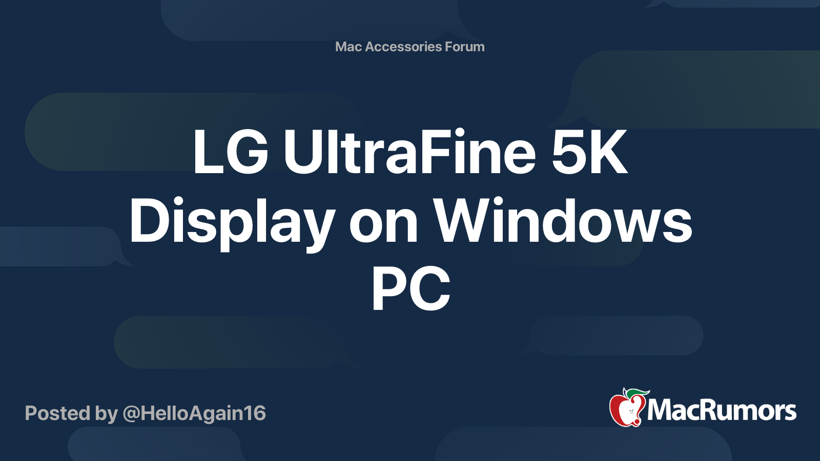 Lg ultrafine 5k как подключить к windows 10