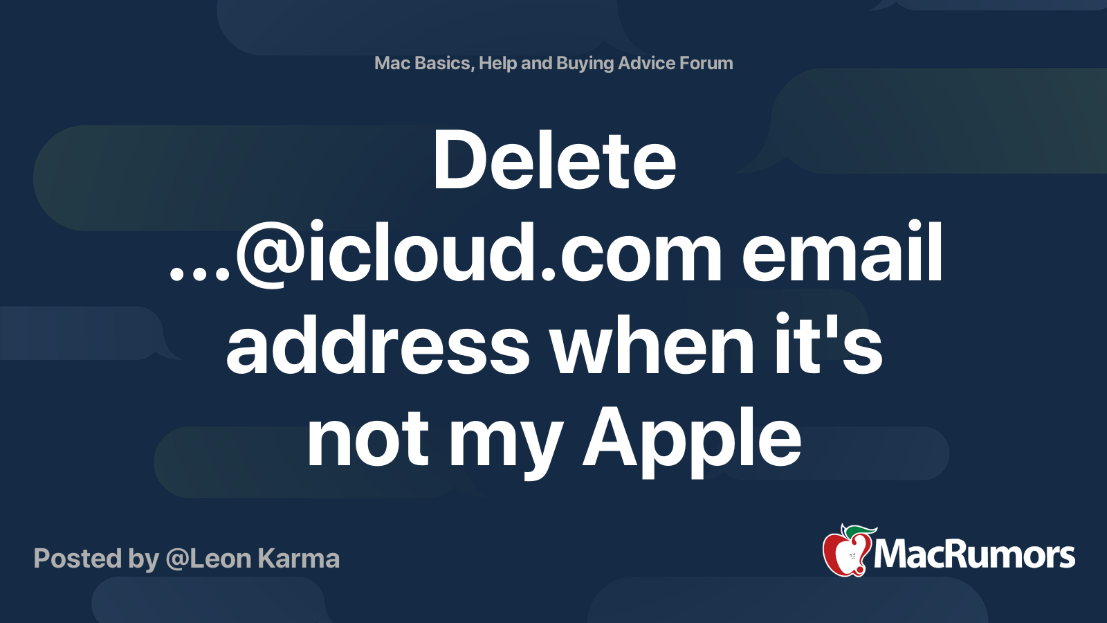 Delete icloud Email Address When It s Not My Apple Account