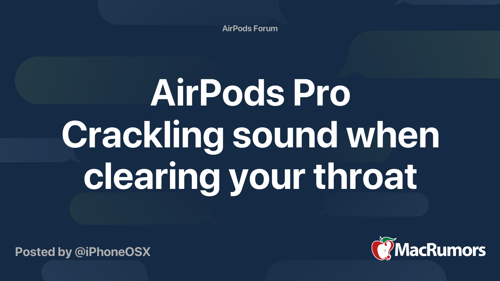 Airpods pro popping discount sound