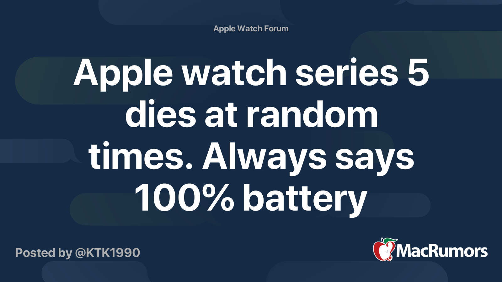 Apple watch series 5 dies quickly new arrivals