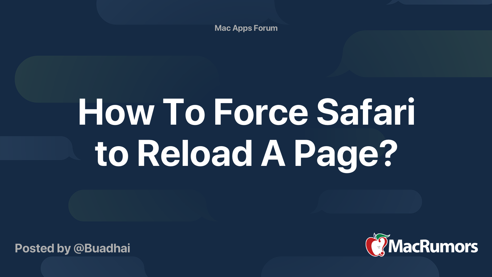 force reload on safari