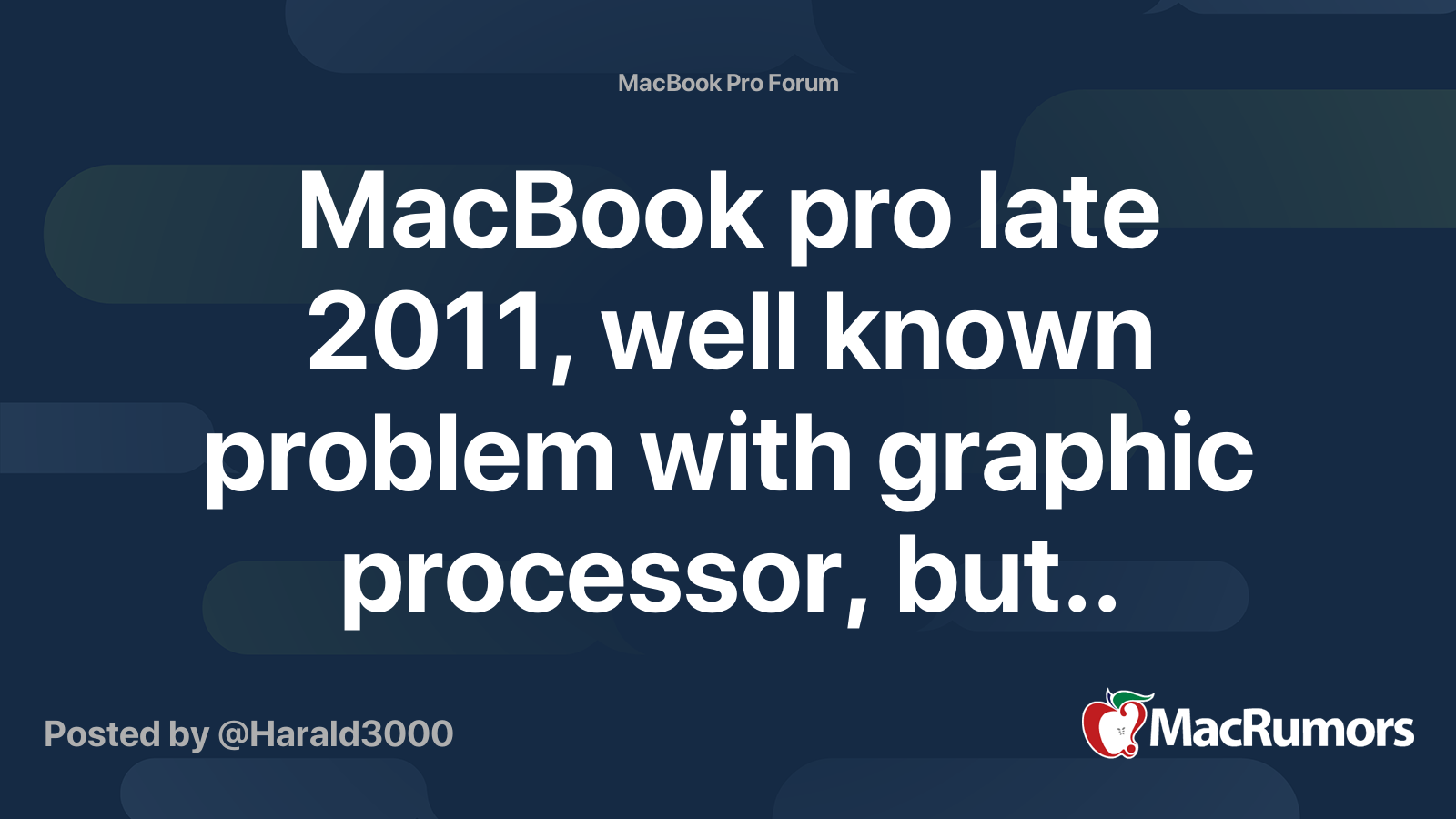 MacBook pro late 2011, well known problem with graphic processor, but ...