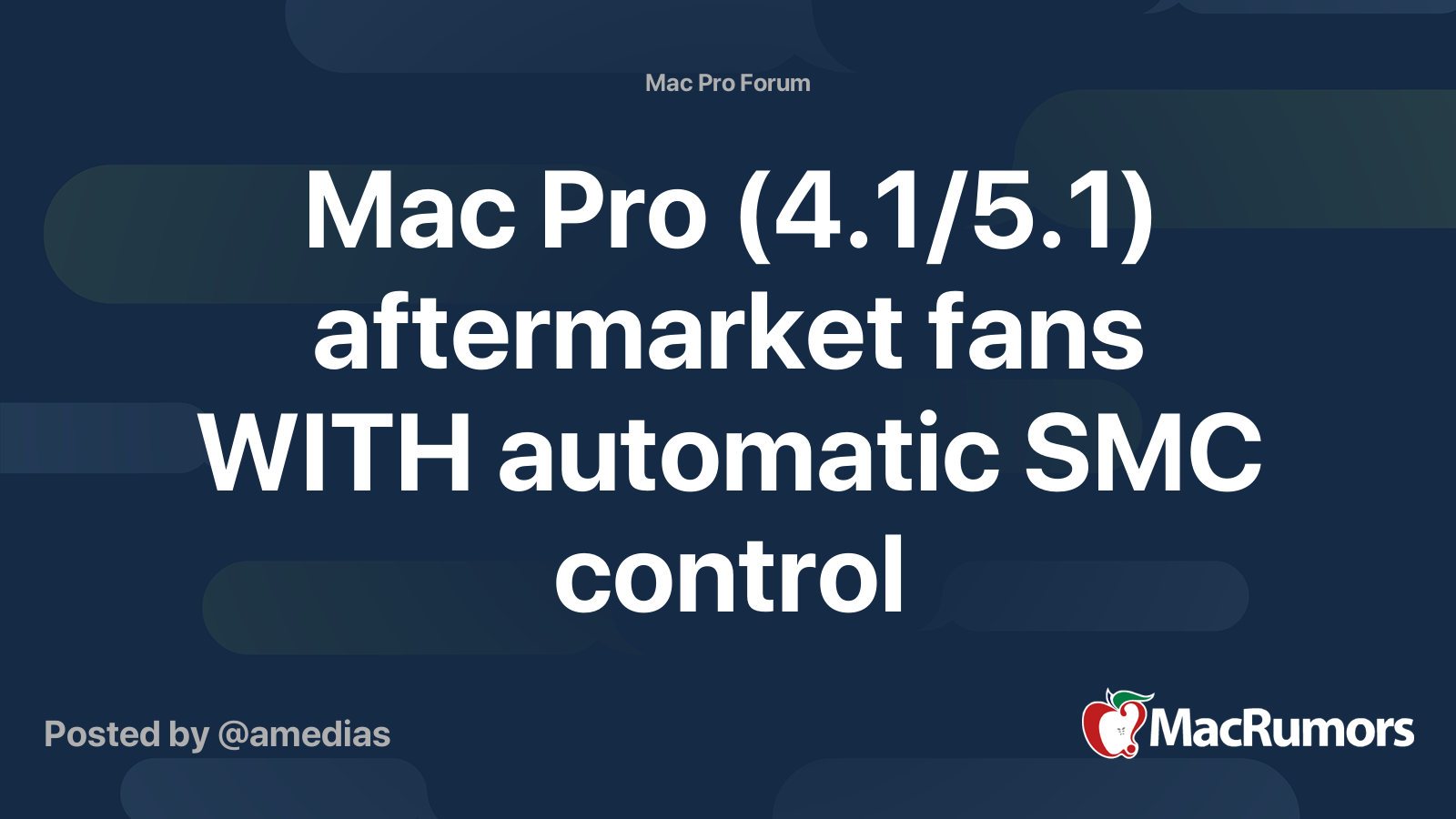 Stipendium Perle Redaktør Mac Pro (4.1/5.1) aftermarket fans WITH automatic SMC control | MacRumors  Forums