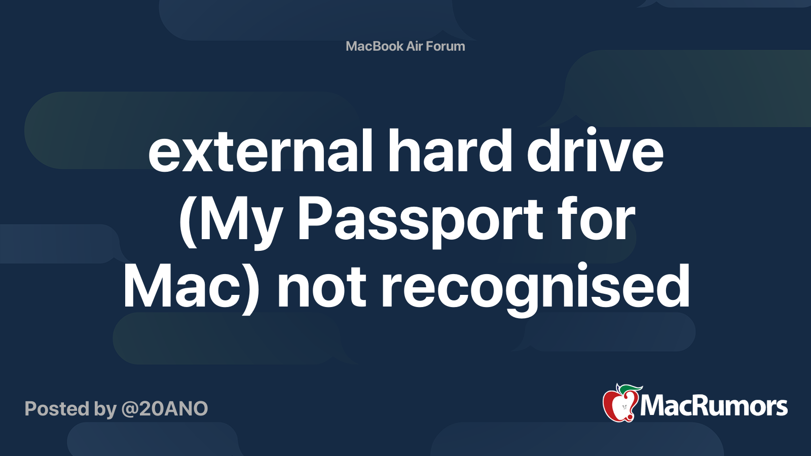 Macos Can%27t Repair The Disk My Passport For Mac