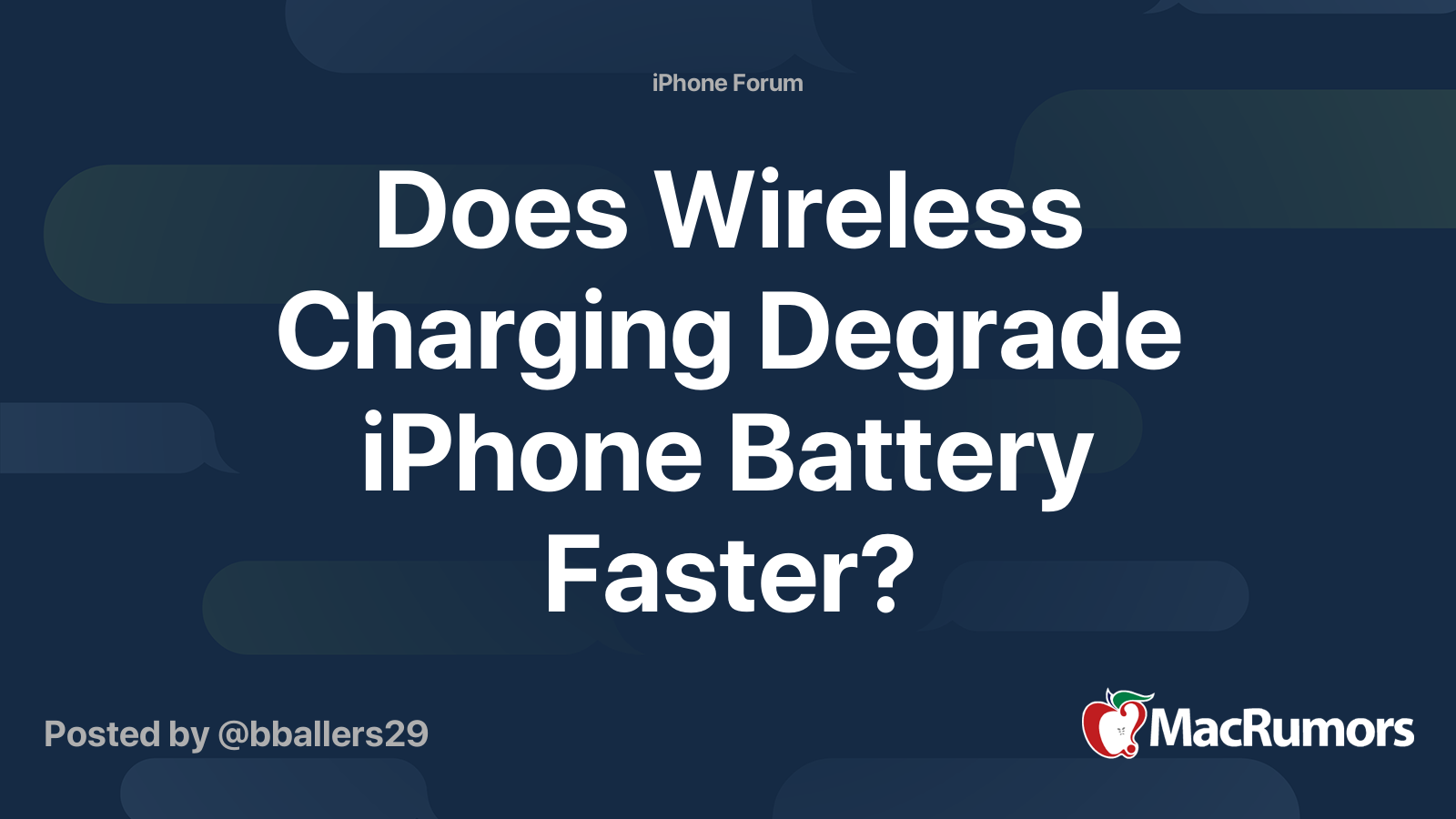 Does Wireless Charging Degrade iPhone Battery Faster? MacRumors Forums