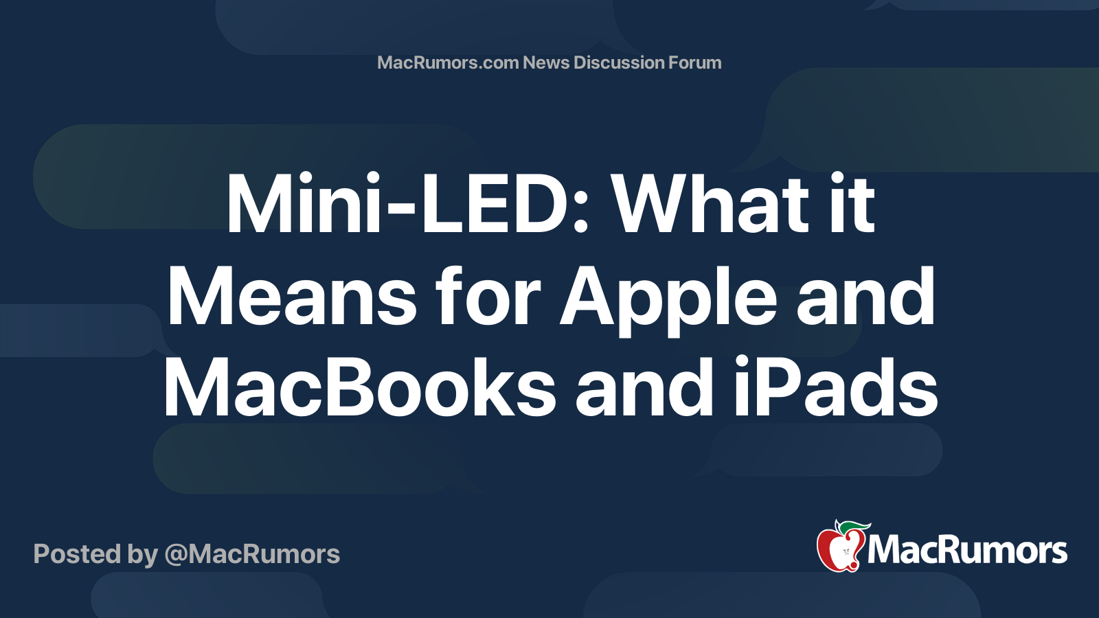 Mini-LED: What it Means for Apple and MacBooks and iPads | Page 2 ...