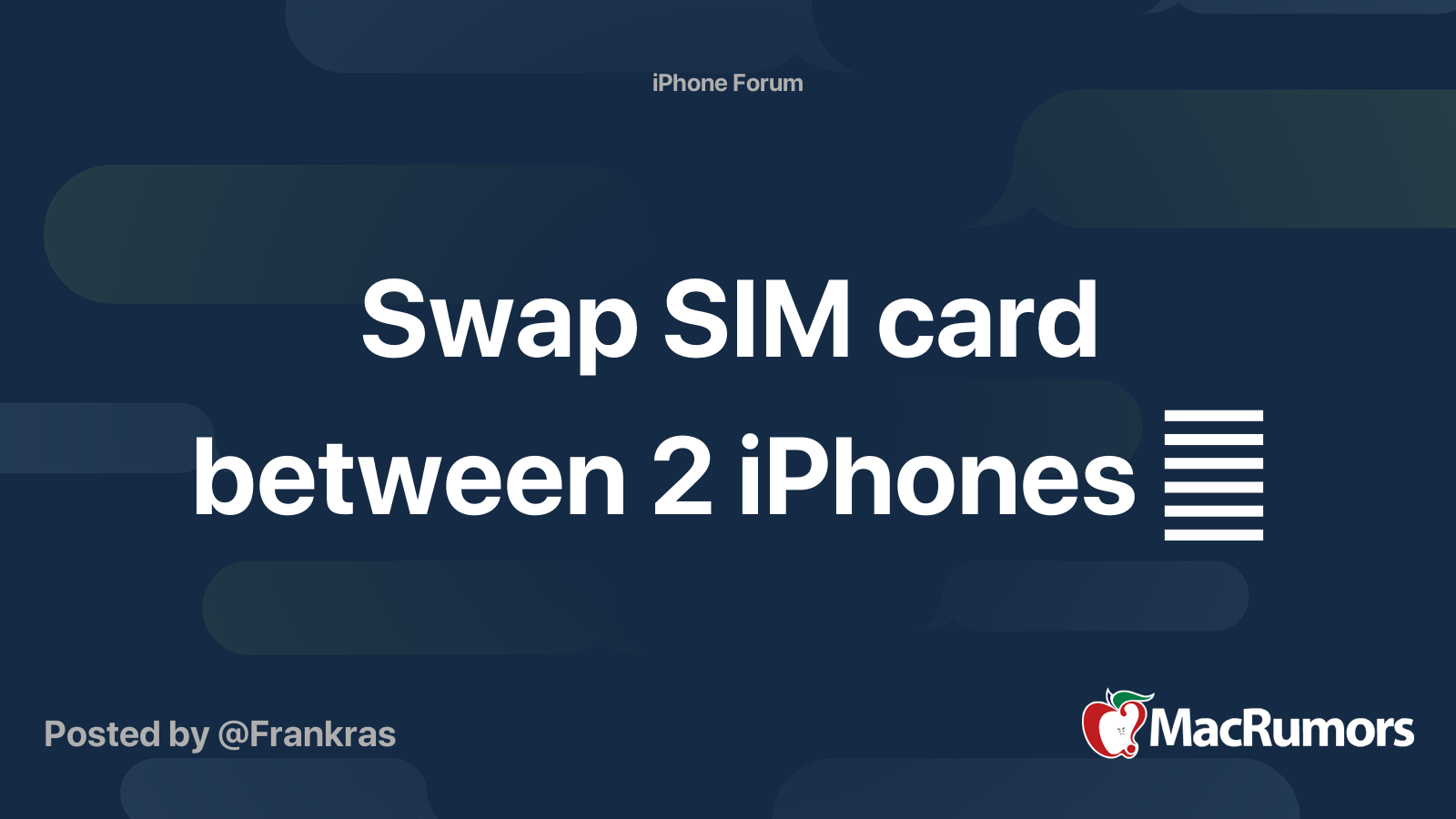 set up new iphone swap sim card