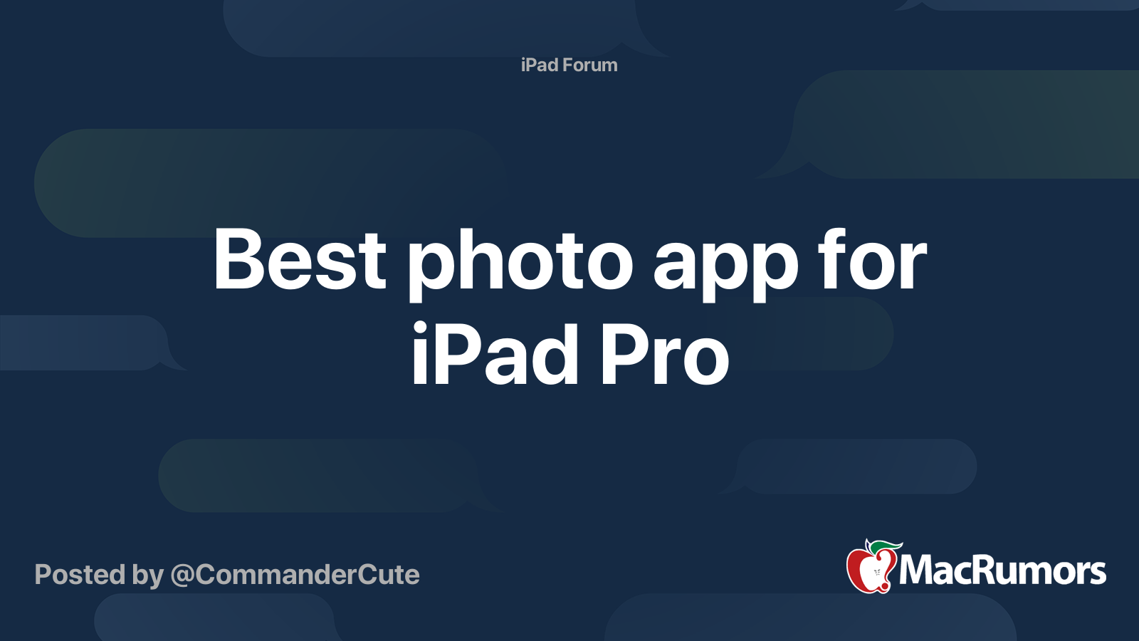 Best photo app for iPad Pro MacRumors Forums