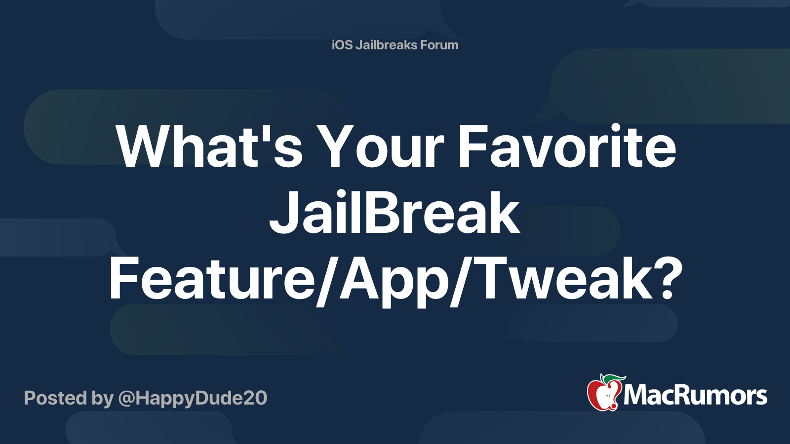 What S Your Favorite Jailbreak Feature App Tweak Macrumors Forums