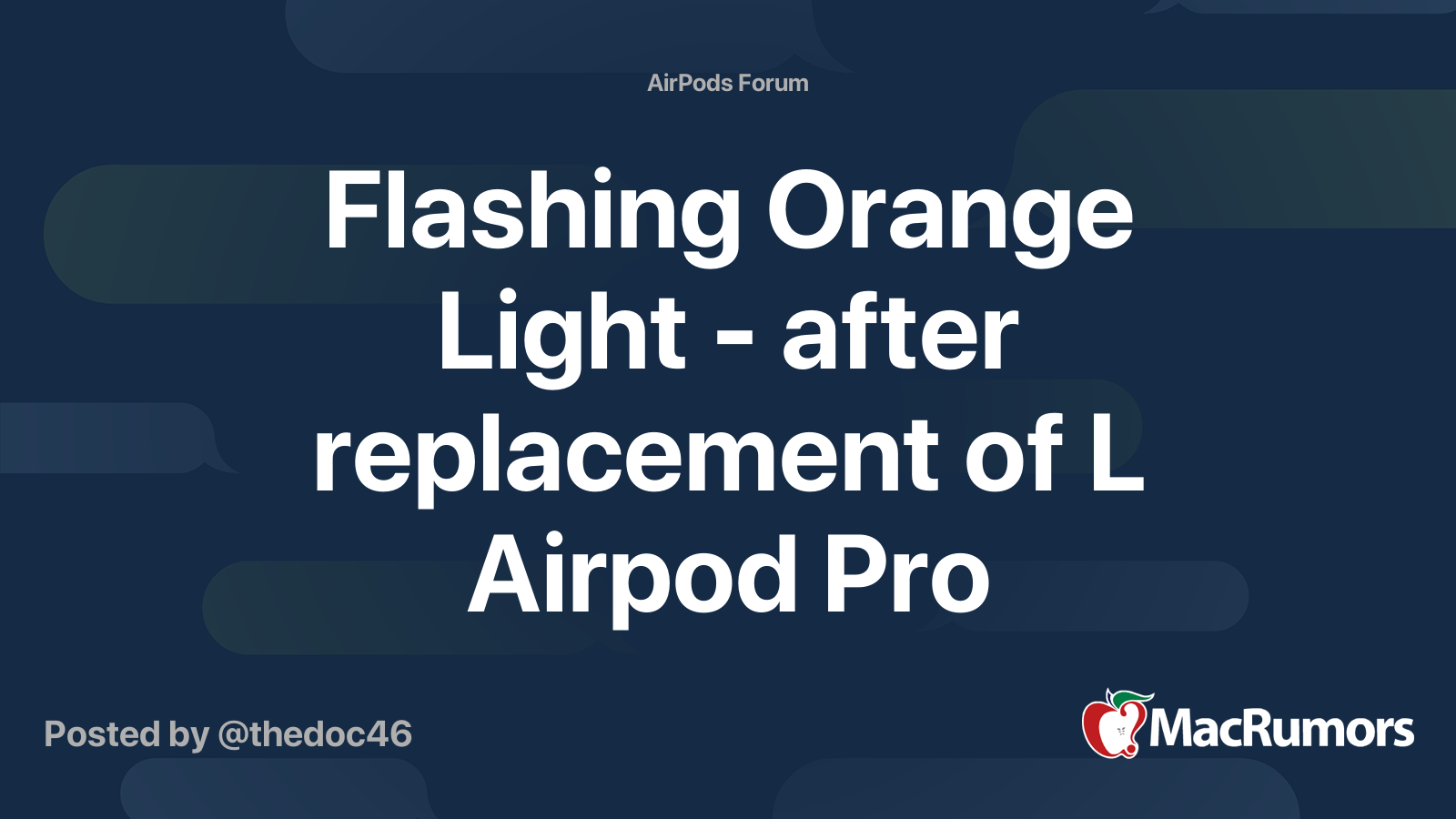Udvalg Settlers legering Flashing Orange Light - after replacement of L Airpod Pro | MacRumors Forums