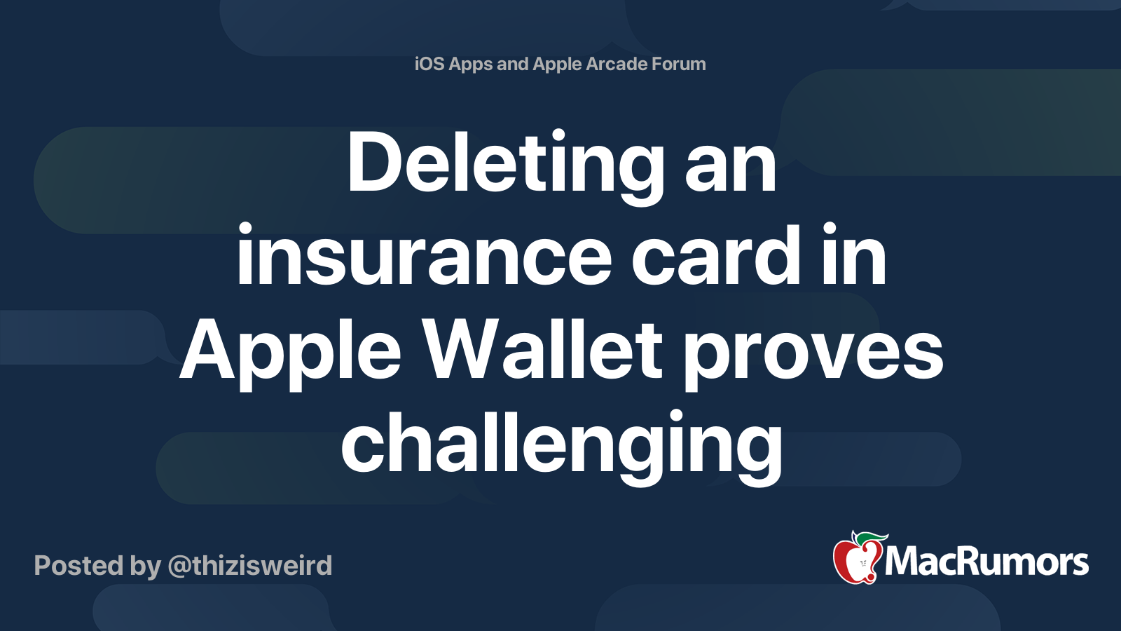 Deleting an insurance card in Apple Wallet proves challenging