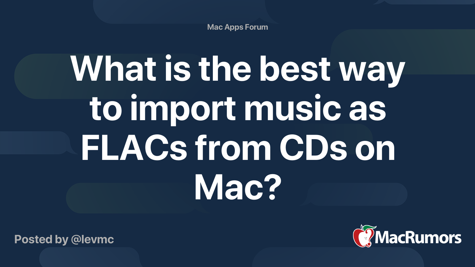 What Is The Best Way To Import Music As Flacs From Cds On Mac Macrumors Forums