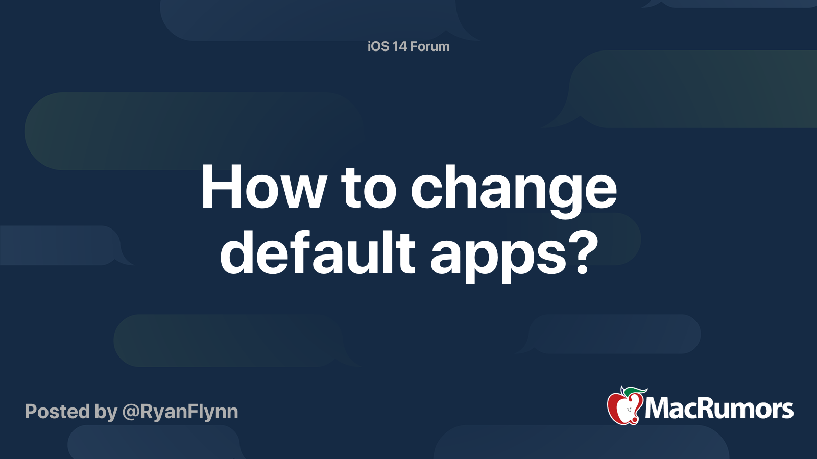 How To Change Default Apps MacRumors Forums