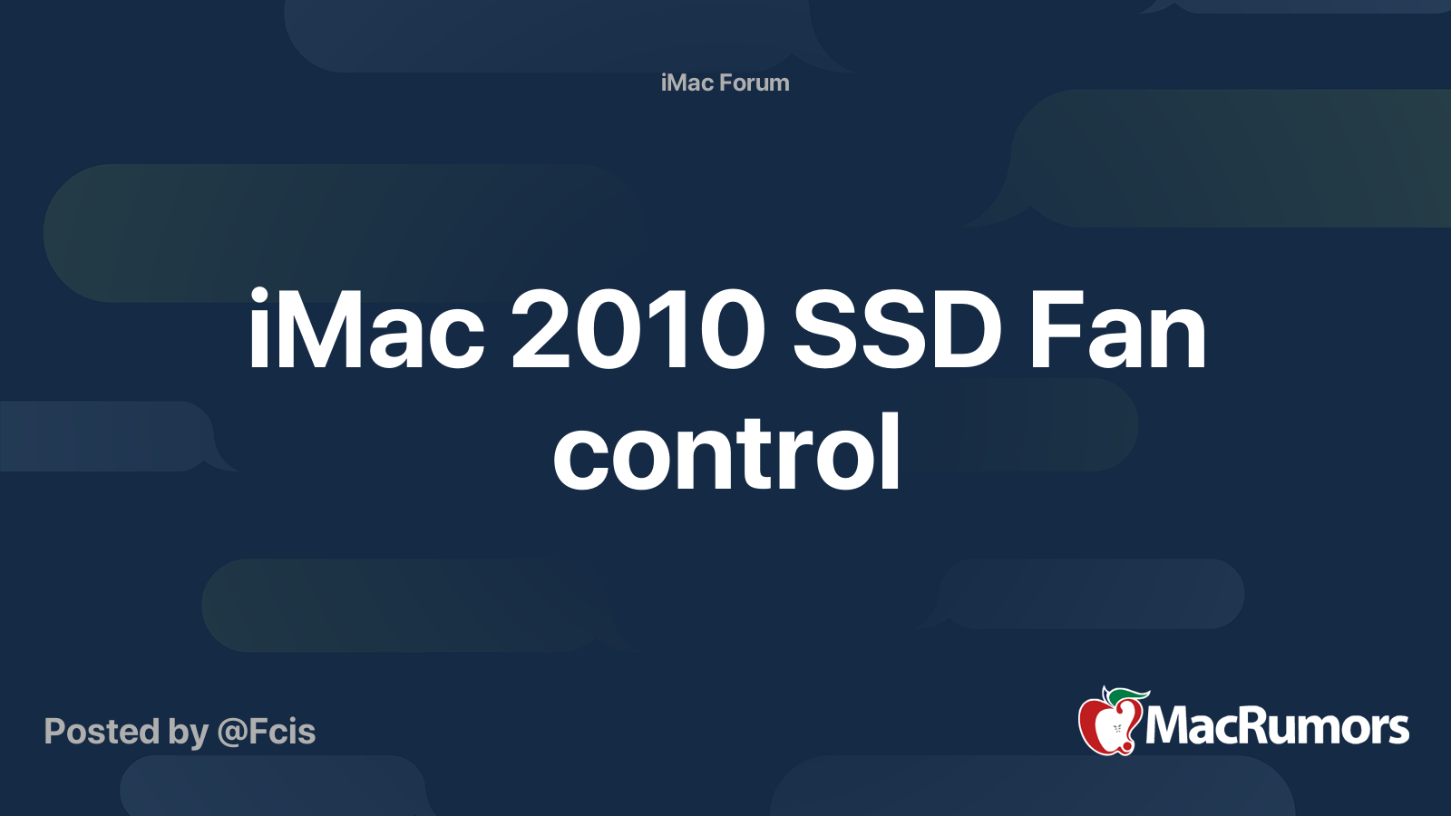 Imac 2010 Ssd Fan Control Macrumors Forums Imac 2010 Ssd Fan Control Macrumors Forums