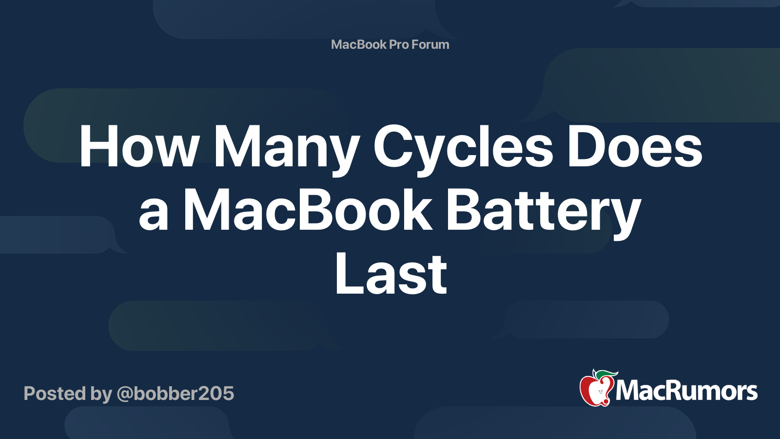 How Many Cycles Does a MacBook Battery Last MacRumors Forums