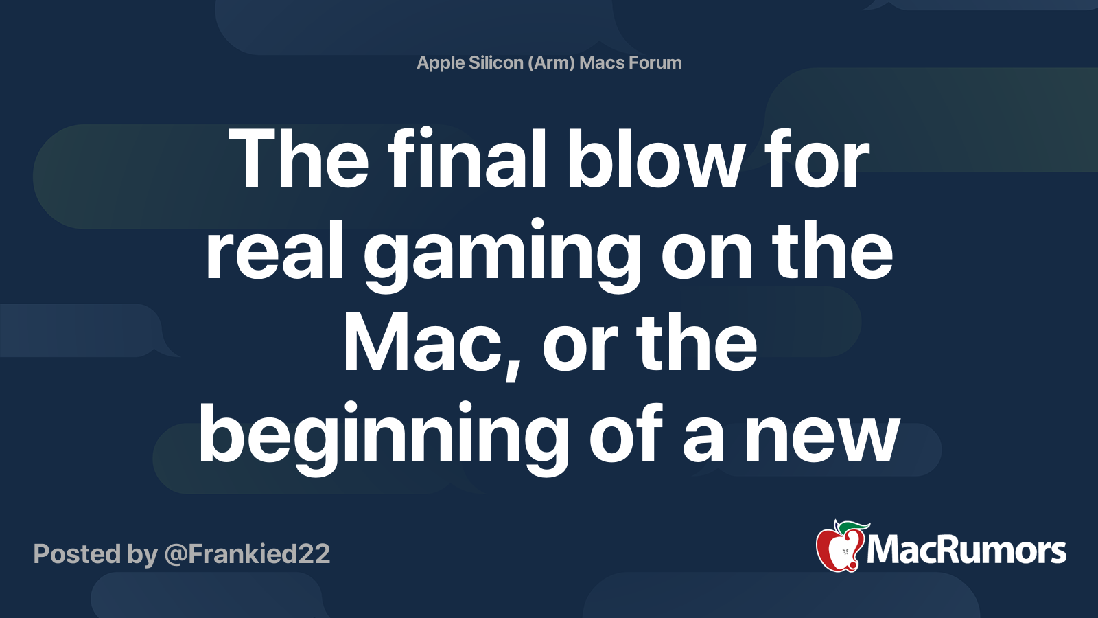 The Final Blow For Real Gaming On The Mac Or The Beginning Of A New Era Macrumors Forums - big mac and chips roblox