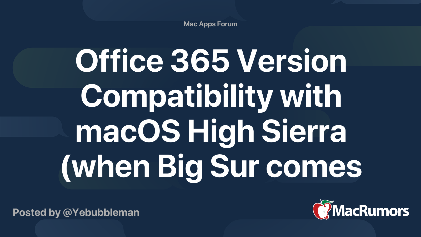 Office 2016 For Mac High Sierra